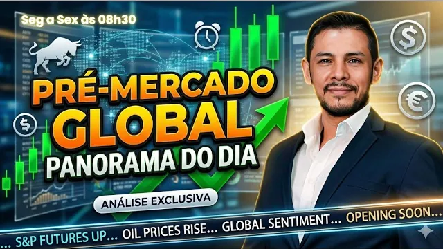 Pré-Mercado Global — live diária às 08:30